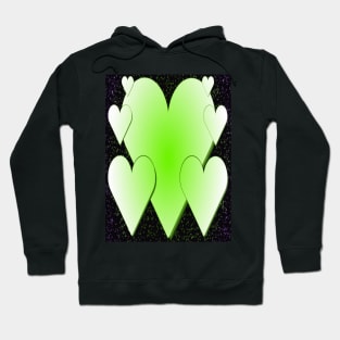 Green Hearts 2-Available As Art Prints-Mugs,Cases,Duvets,T Shirts,Stickers,etc Hoodie